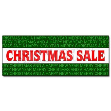 SIGNMISSION CHRISTMAS SALE DECAL sticker christmas season decorate discount holidays D-12 Christmas Sale